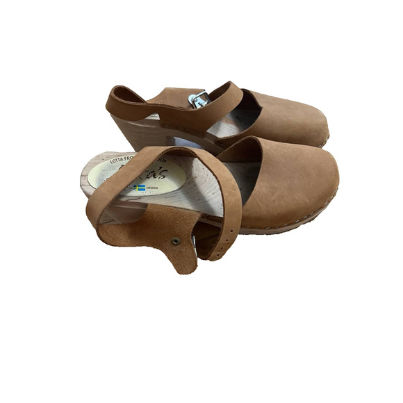 Lotta's Sweden made Highwood Brown Clogs in Oiled Nubuck Size 39 S000049 - Picture 4 of 10